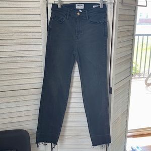 FRAME Le Nouveau straight jeans BLACK